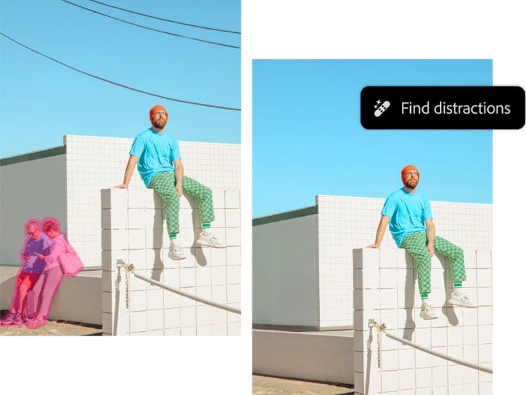 „Photoshop“ programos DI funkcija „Blaškančių elementų šalinimas“