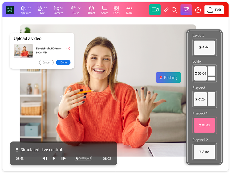 Simuliertes Live-Webinar