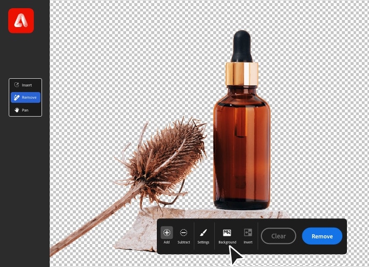 image of an bottle and flower with a transparent background