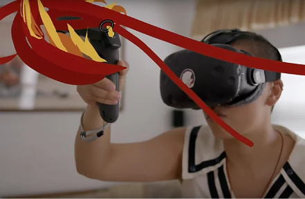 مستخدم يرتدي نظارة واقع معزز