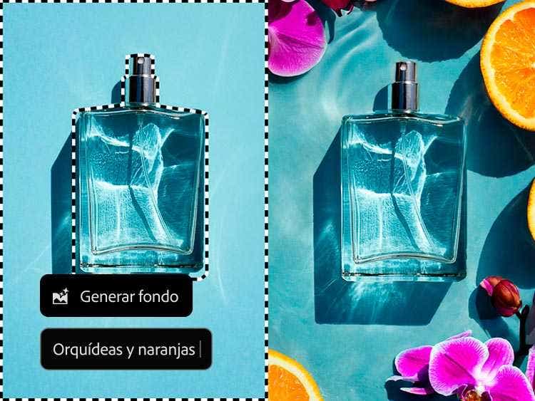 Función Generar fondo con la IA de Photoshop