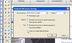 Importador de PNG de Fireworks 