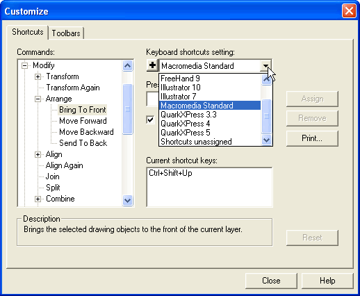 Métodos abreviados de teclado personalizados