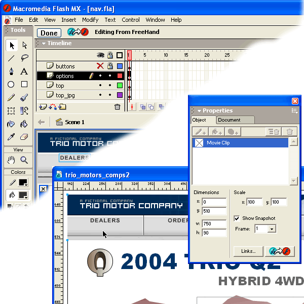 Ejecutar y editar con Macromedia Flash MX