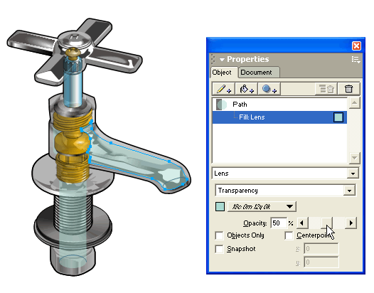 Transparencia de vectores
