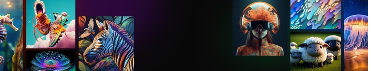 Banner with community inspiration from AI generated videos and images