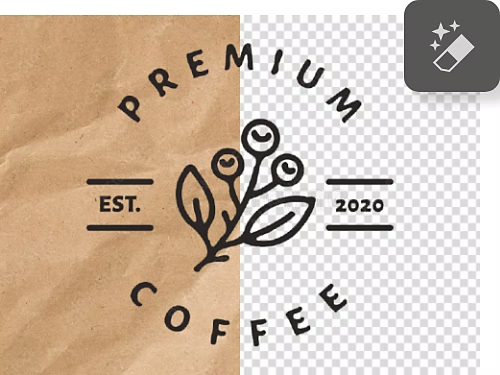 Imej logo dengan kesan cap. Separuh latar belakang adalah lut sinar dan separuh lagi mempunyai tekstur kertas.