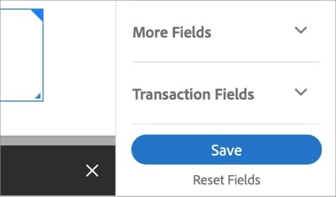 a screenshot of a Save blue button