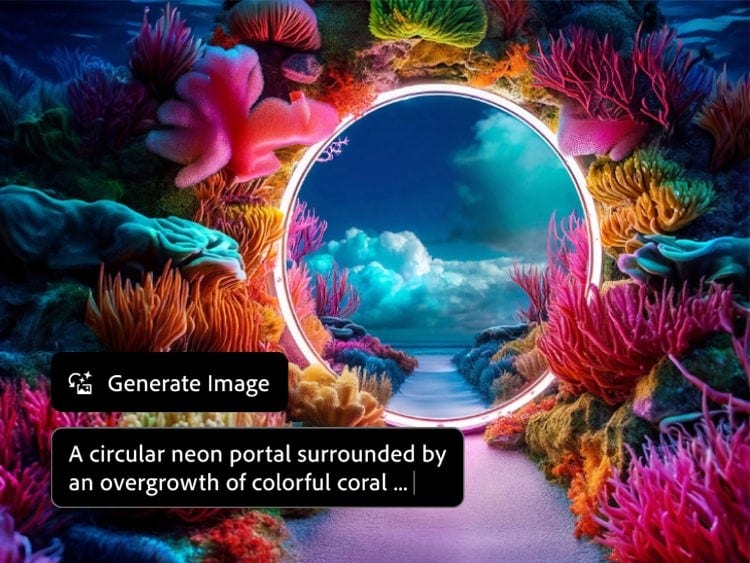 Functie Afbeelding genereren met Photoshop AI