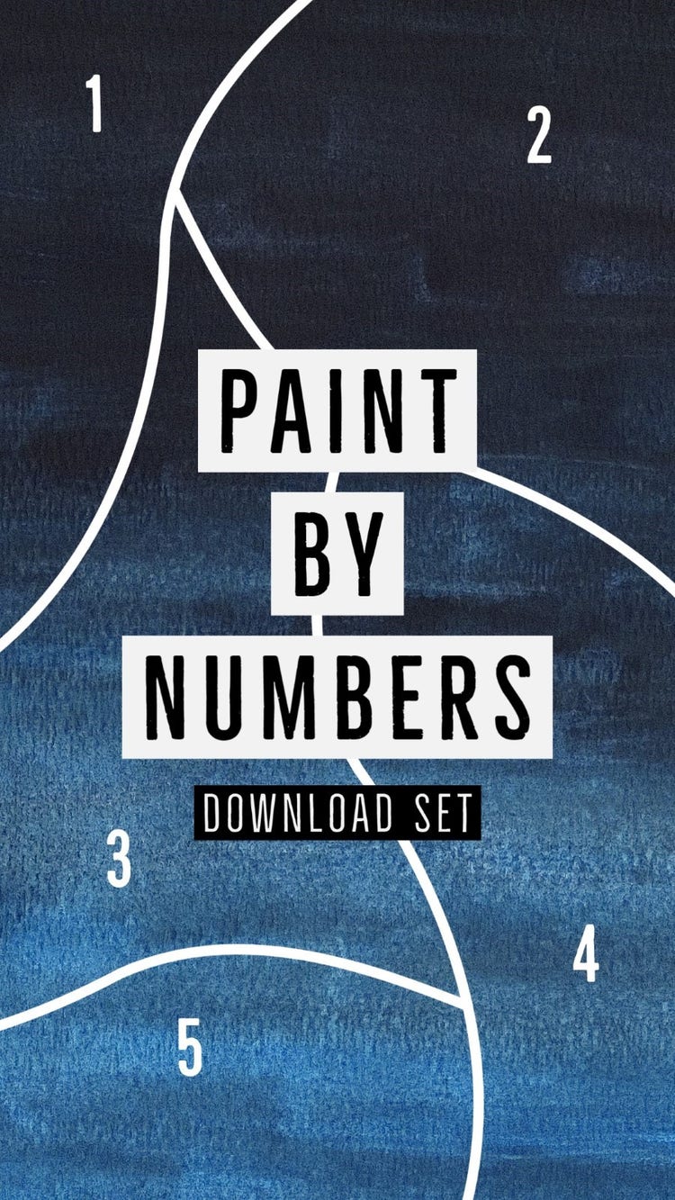 Blue Gradient Paint Numbers Instagram Story