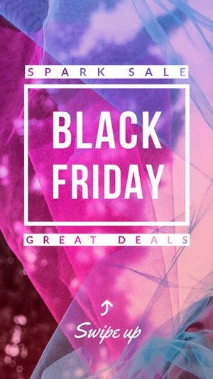 Violet and White Black Friday Instagram Story Black Friday