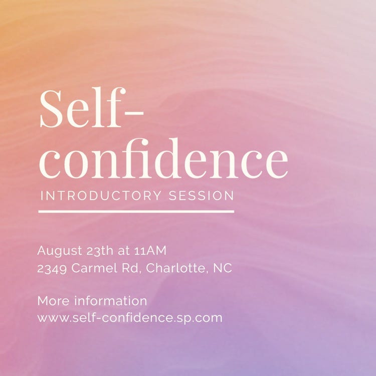 Set White & Pink Gradient Self-confidence Meditation Workshop Facebook Feed Ad