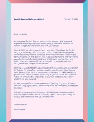 Blue Pink Gradient Frame Cover Letter Cover Letter