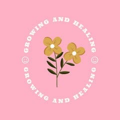 UK Pink and Yellow Flower Growing and Healing Instagram Square