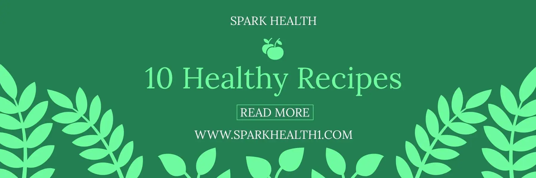 Green, Light Toned Healthy Recipes List Facebook Banner