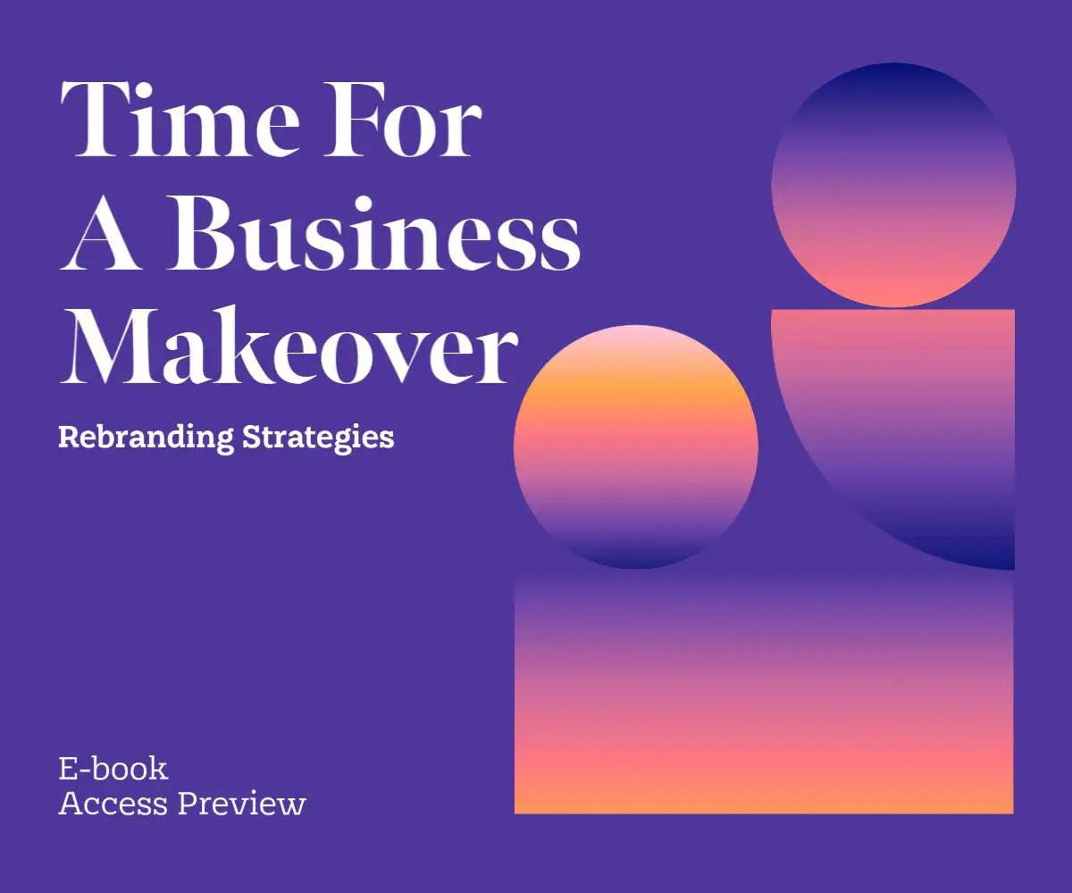 Pink Purple Gradient Business Makeover Ebook Web Banner