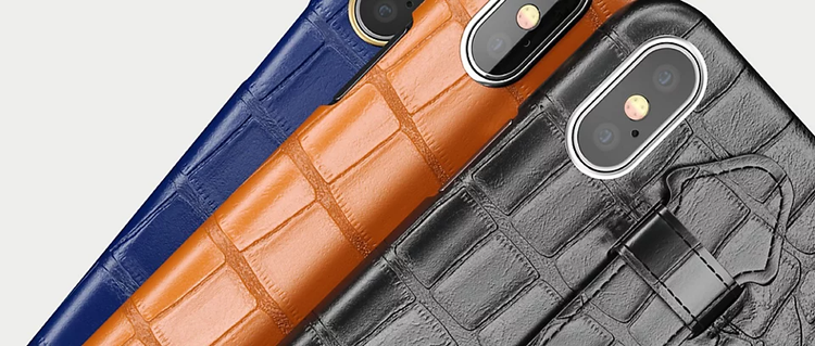 Telefoonhoes van leer