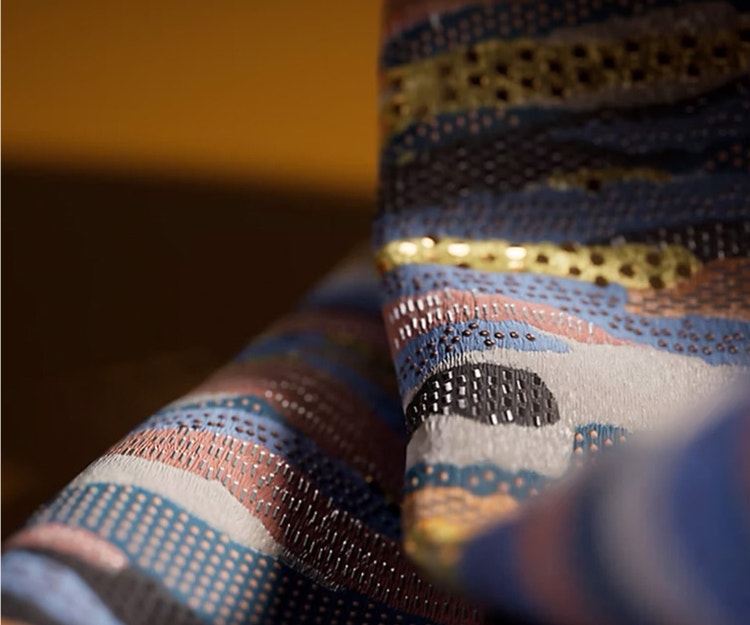 3D-rendering van meerkleurige stof