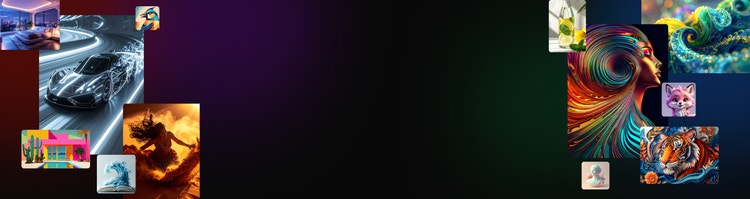 En kollasj av bildestiler fra fotorealisme til digital kunst laget med en hjelpetekst i KI-bildegeneratoren.