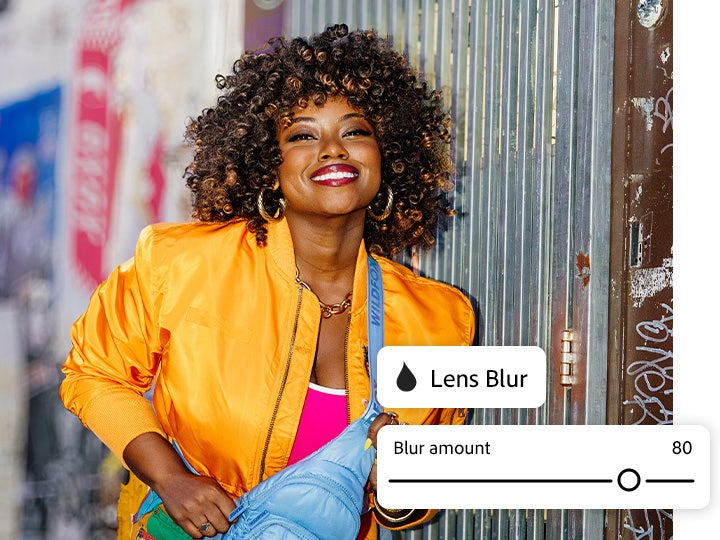 Gjør travle bakgrunner uskarpe