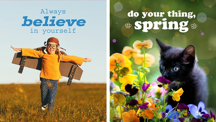 Add text with easy-to-use templates