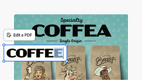 Edit text and images.