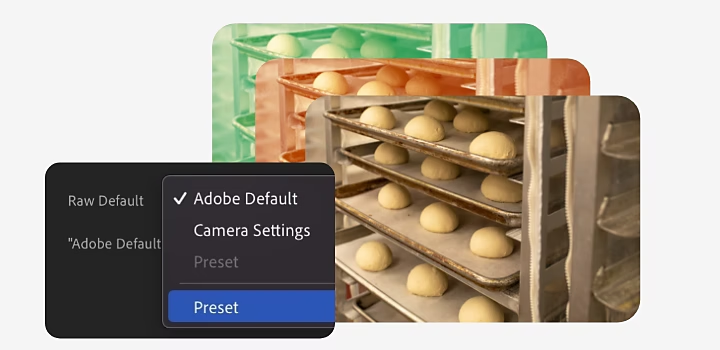 An example showing photos being edited as they are imported into {{lightroom}}.