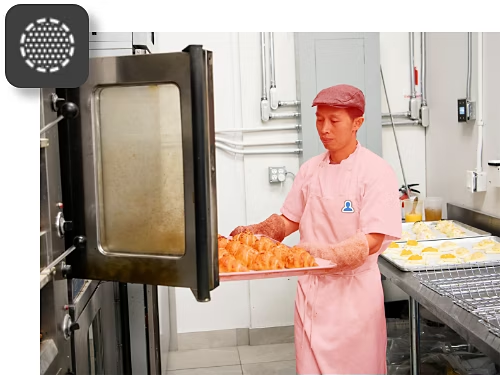 An example of an AI mask used to identify a person as an object in a photo.