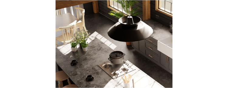 3d architectural model of kitchen