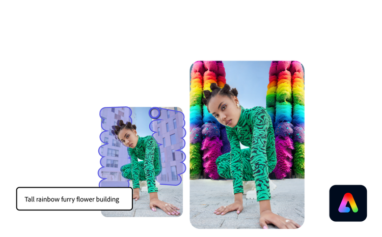 Adobe Express, powered by Firefly.