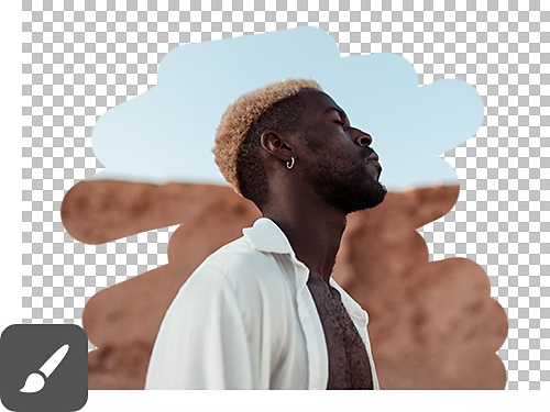 Isang halimbawa ng larawang na-edit gamit ang Brush tool kasabay ng masking.