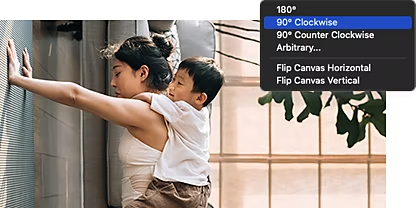 Mag-flip o mag-rotate ng item sa isang image sa pamamagitan ng pag-tilt nito para maitugma sa kahit anong anggulo o pagdagdag ng perspective