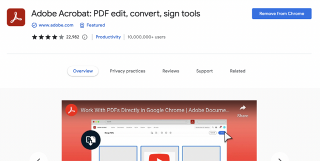 Dodawanie rozszerzenia Adobe Acrobat do Google Chrome