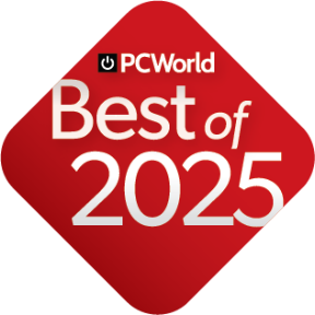 Insignia de PCWorld Best of 2025 como reconocimiento de Adobe Acrobat como el mejor editor de PDF. Imagen