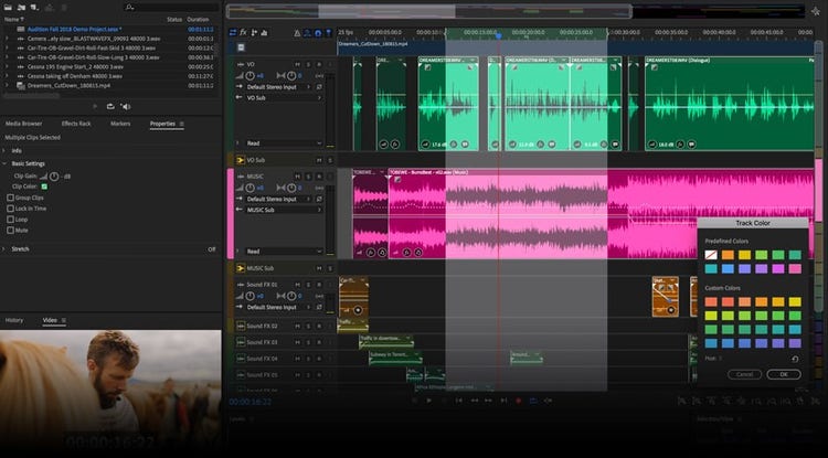 Add sound effects to your audio project in Adobe Audition