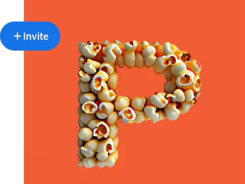 Firefly letter P made form popcorn