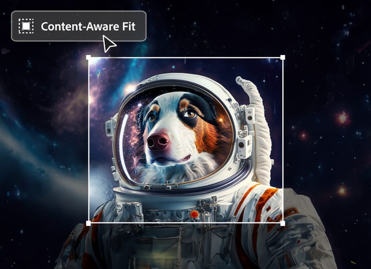 AI Generated dog in a spacesuit