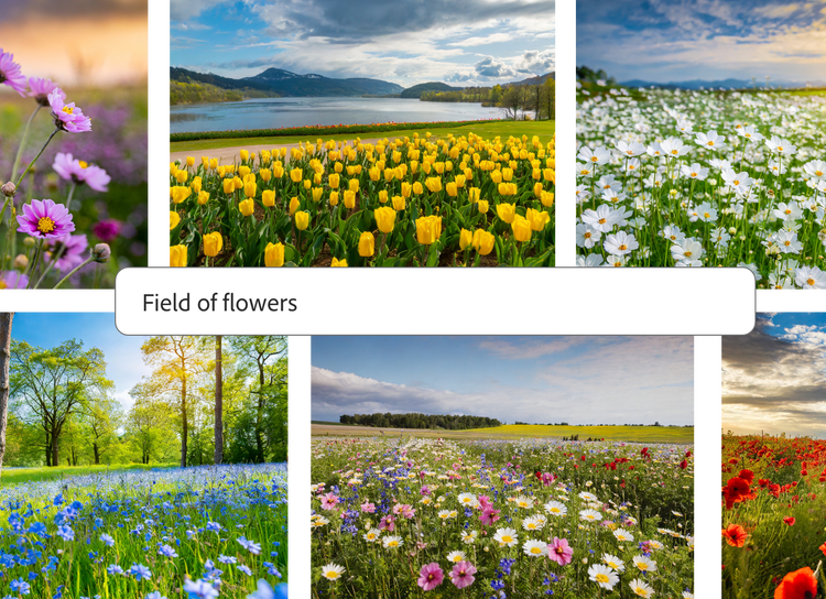 AI generated Field of flowers