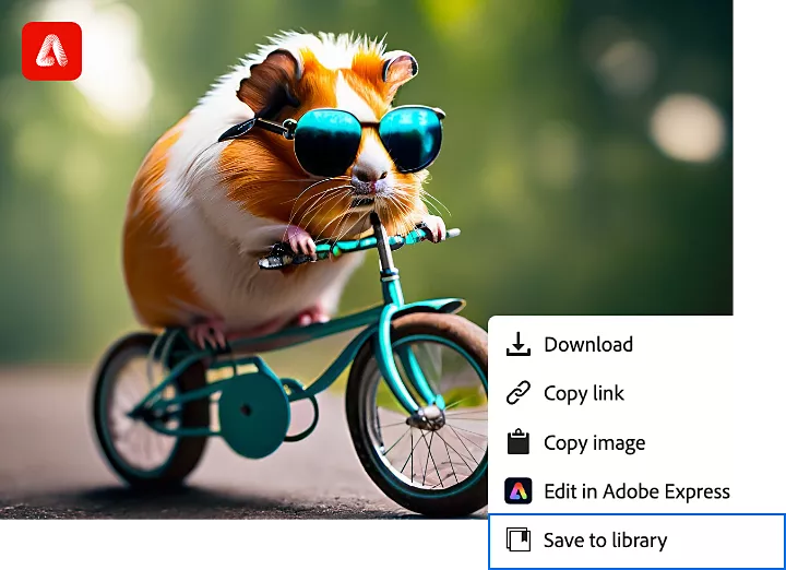 Hamster riding bicycle