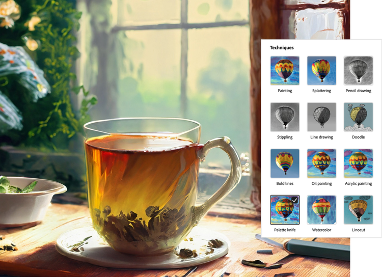 Firefly generated tea cup