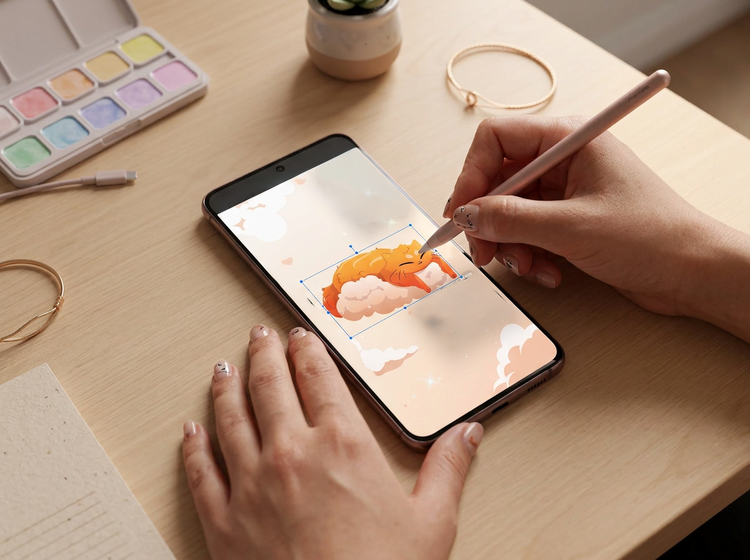 Editing an image on a phone