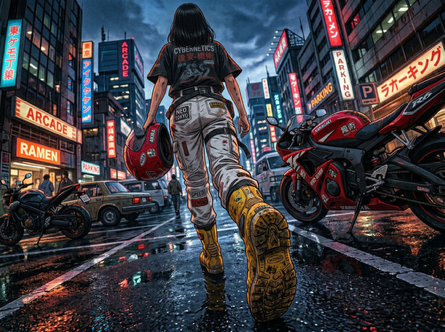 Hyper-detailed anime style, cinematic perspective, gritty and dramatic lighting