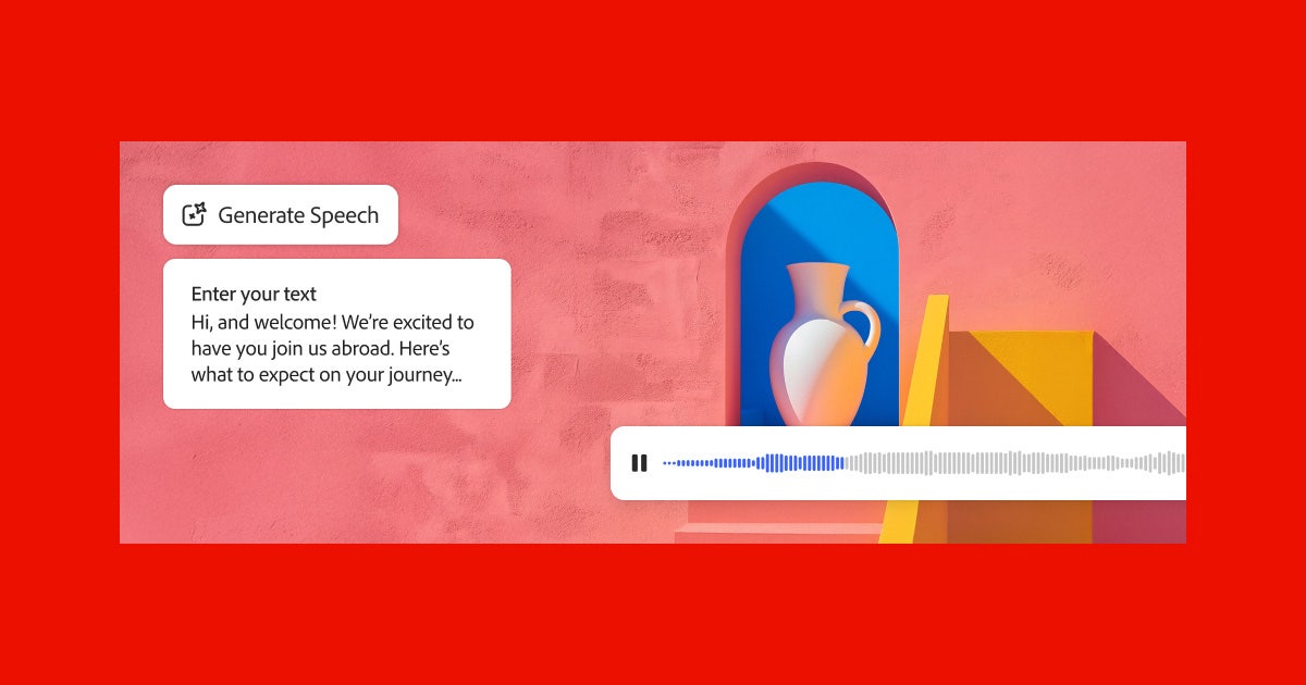 Adobe Firefly text-to-speech interface preview