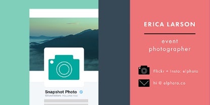 Camera icon on a social media profile and a digital resume