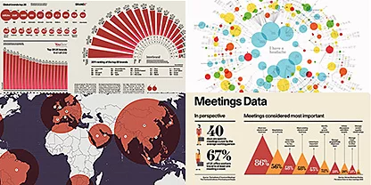 An array of unique infographics