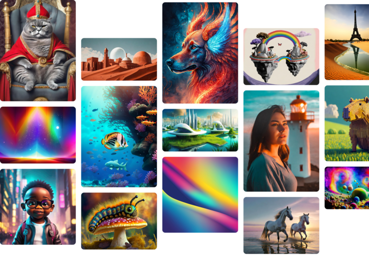 collage of Adobe Firefly user generated images