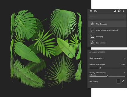 sampled 3D tropical leaves using 3D capture software