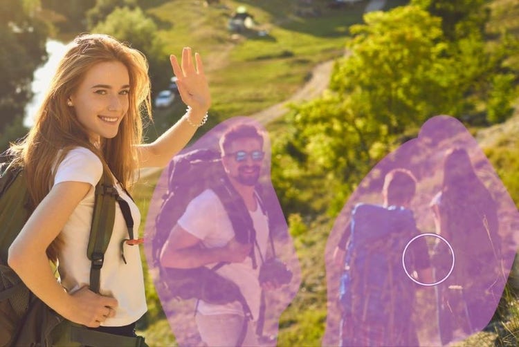 Brushing over items to remove