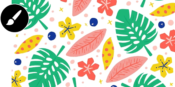 A floral design created using flower brushes.