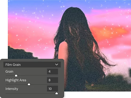 A photo of a person with a filter effect added.